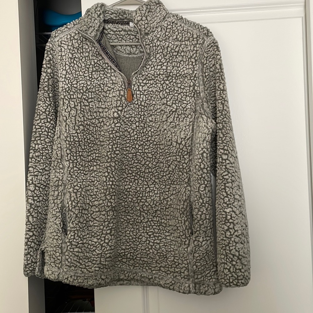 Beautiful grey colorado Sherpa fleece!